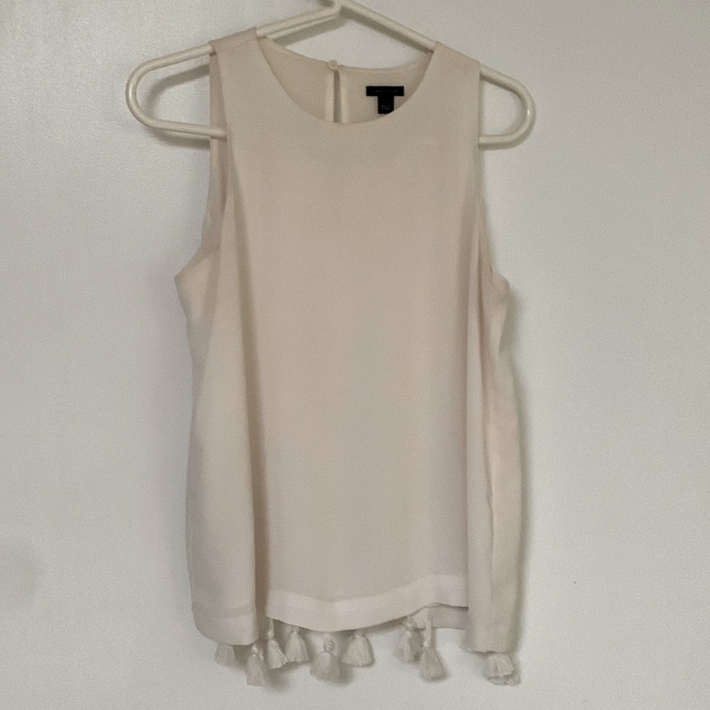 Ann Taylor Sleeveless Blouse Cream